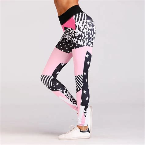 Buy 2018 Spring Printed Patchwork Women Fitness