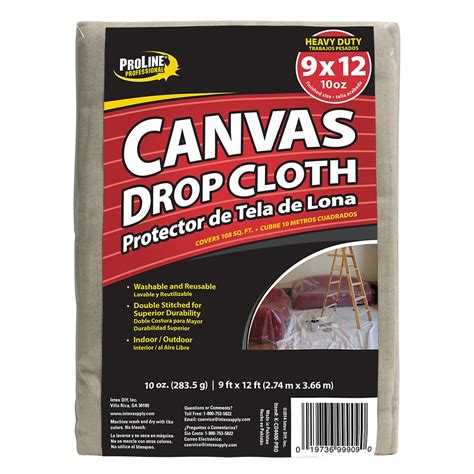 Shop Proline 10 Oz Canvas Drop Cloth Common 9 Ft X 12 Ft Actual 9