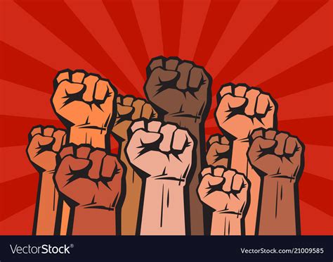 Clenched Fists Royalty Free Vector Image Vectorstock