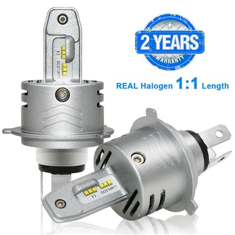 Auxito 2x New Design H4 Led Headlight Bulbs 12000lm 80w 6500k White H4