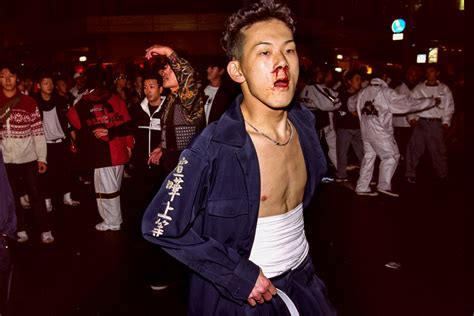 Photos One Japanese Motorcycle Gangs Festive Police Riot