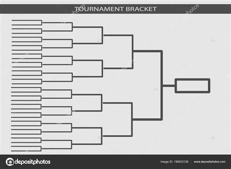 Tournament Bracket Vector Championship Template ⬇ Stock Photo Image
