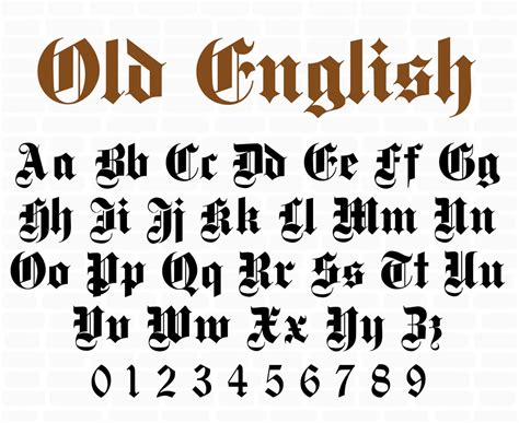 English Font Old English Font Svg Old English Script Svg Font Etsy
