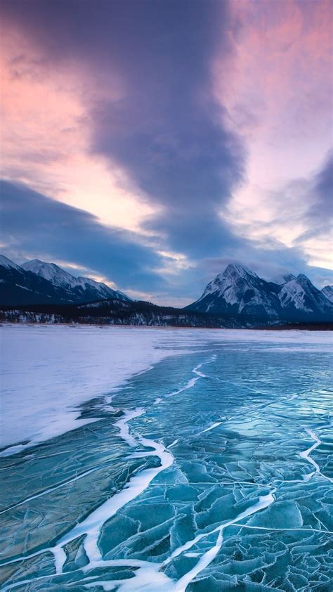 Nature Frozen Sea Level iPhone 6 plus wallpaper - ice, sunset, sky ...