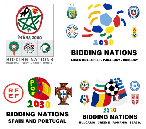 2030 World Cup Bid Logos By Paintrubber38 On Deviantart
