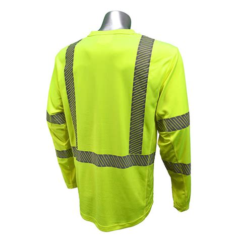 Radians Class 3 Hi Vis Green Ladies Rain Jacket With Segmented