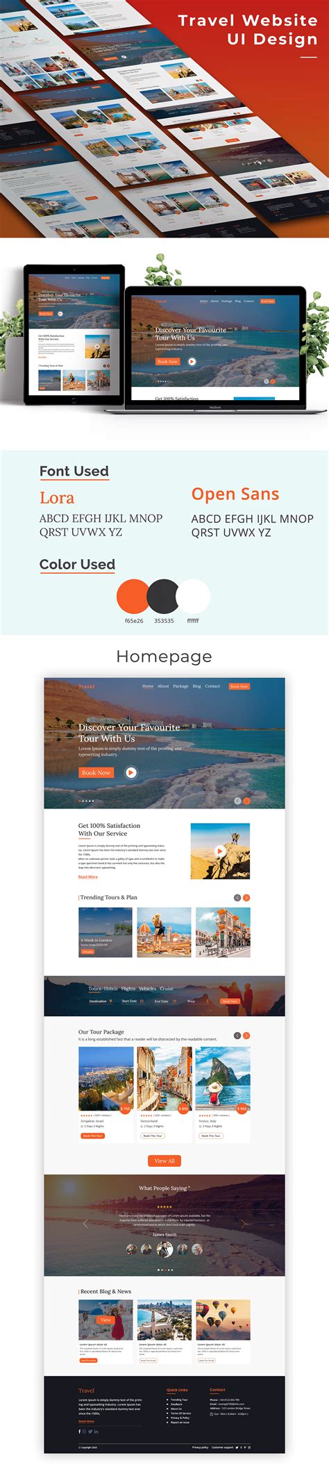 Travel Agency Website Ui Design On Behance