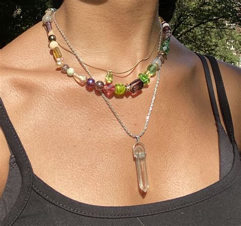 Earthy Necklace Beaded Necklace Hippie Jewelry Jewlry Handmade
