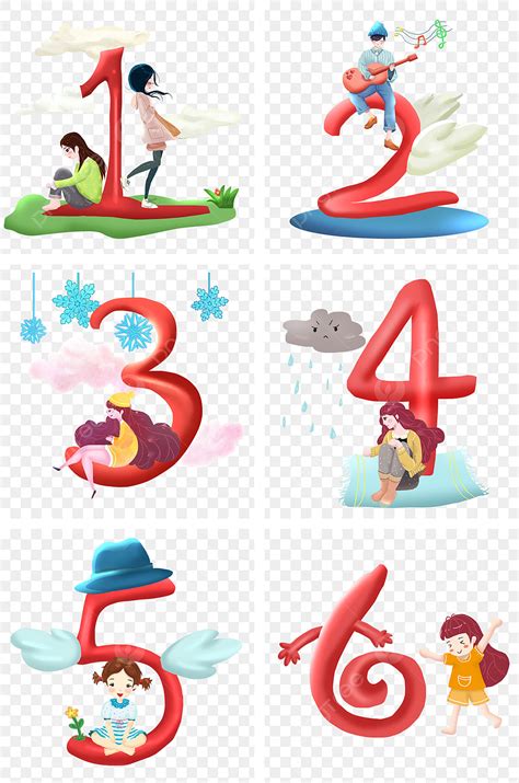 Countdown Character Digital Cartoon Style Babes And Girls Series Landscape Amber PNG