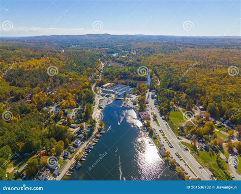 Alton Bay Aerial View In Fall Nh Usa Stock Photo Image Of Aerial