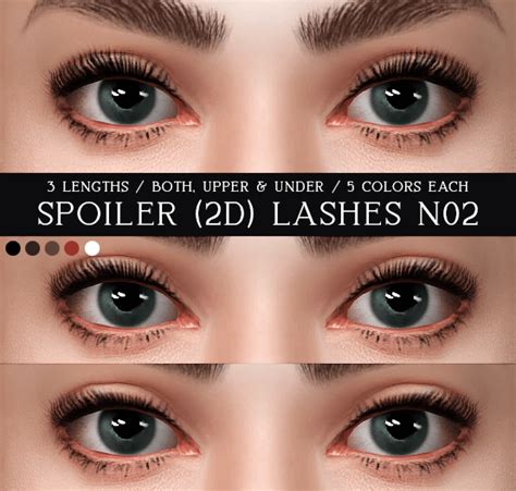 Sims 4 2d Eyelashes Spoiler Skindetail Eyelashes N02 Micat Game