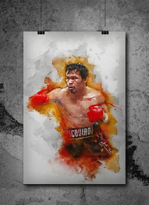 Manny Pacquiao Poster Sports Pacman Boxing Wall Art Canvas Etsy