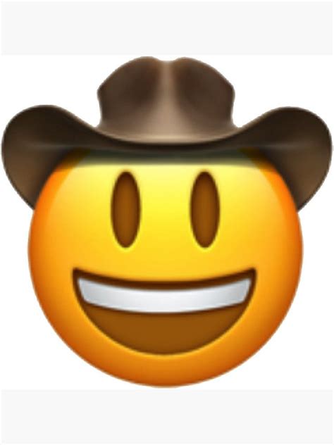 Cowboy Emoji Sticker By Alexa1125 Redbubble Emoji Faces Emoji
