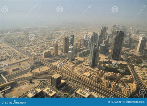 Aerial View Of Dubai United Arab Emirates Middle East Stock Image