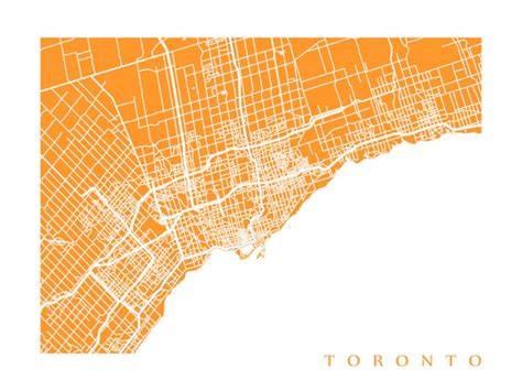 Greater Toronto Area Map Print Etsy Uk
