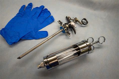 Instrument For Performing A Prostate Resection Lies Next To Blue
