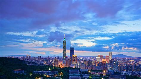 Taipei Cityscape Null Cityscape Skyline Sunset Pictures