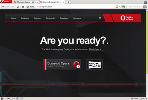 It distinguishes itself from other browsers through its user interface, functionality. (Opera 11 (Stable - عالم لينوكس