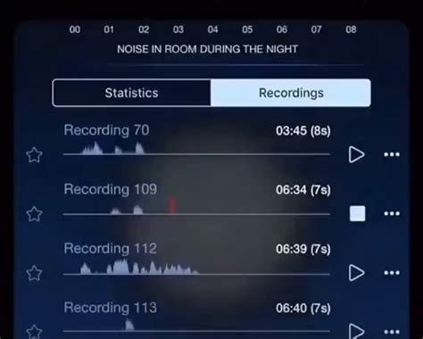Noise In Room During The Night Recordings Statistics Recording 70