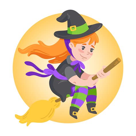 Vintage Halloween Witch Clip Art