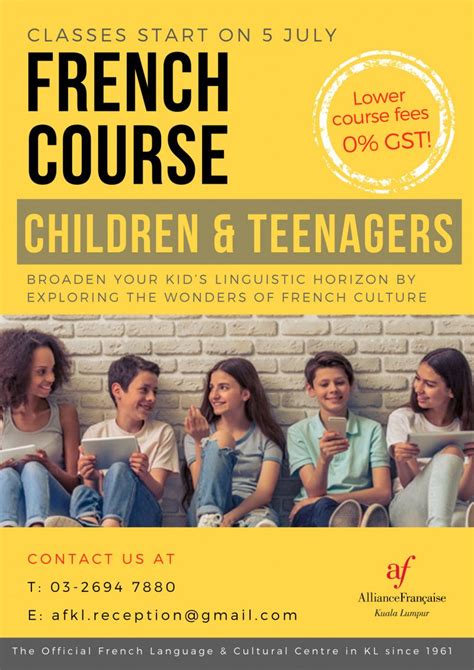 French Courses For Children And Teenagers Afkl Open For Registration