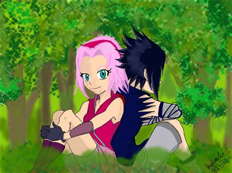 Sakura And Sasuke Alone Time Together L1ttl3jayart Illustrations Art
