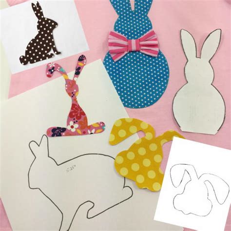 Looking for a free bunny pattern and bunny template? Bunny Printable Appliques | FaveCrafts.com