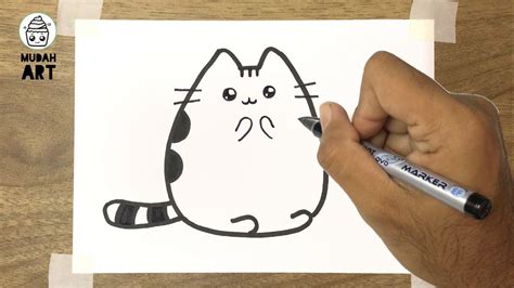 Mudah Cara Melukis Kucing Comel Bagi Pemula Youtube