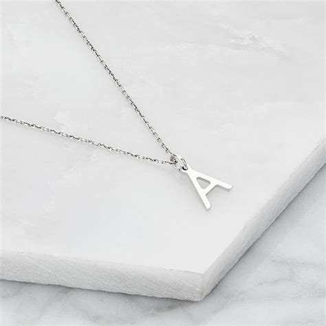 Silver Initial Letter Necklace Lily And Roo — Lily And Roo