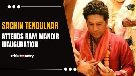 Sachin Tendulkar Attends Ram Mandir Inaugration Ayodhya Ram Mandir