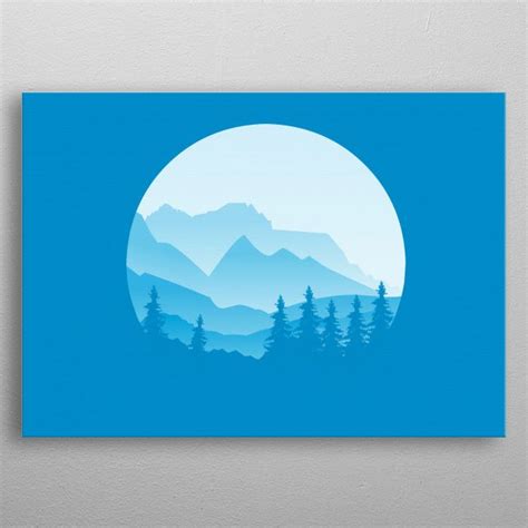 Sky Mountain Landscape Poster Print By Maher Light Displate Cool
