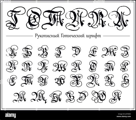 Russian Alphabet Gothic Font Typeface All Uppercase Cyrillic Letters
