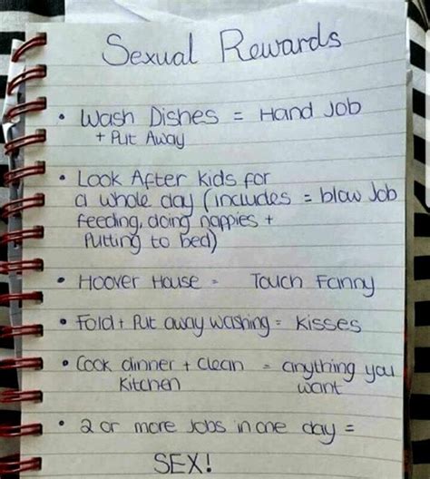 Wife Makes Pathetic “sexual Rewards List” For Husband Immediately Gets Torched In The Comments