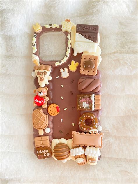 Lets Eat Chocolate Decoden Phone Cases For All Models Handmade Phone