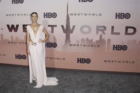 Angela Sarafyan Shows Her Cleavage At The Premiere Of Hbos Westworld