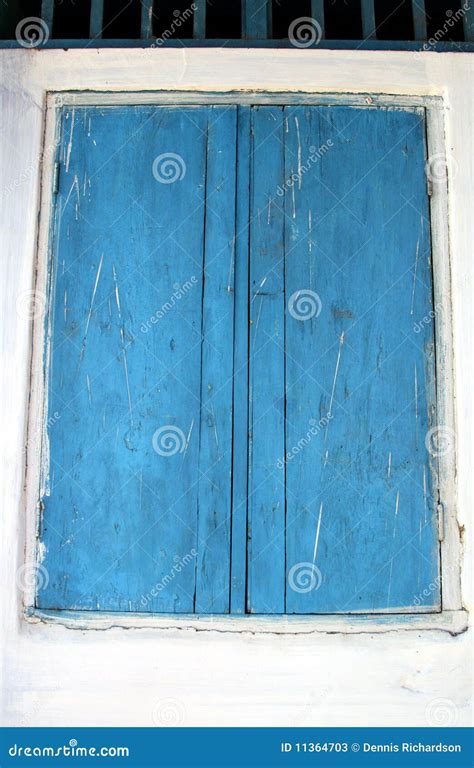 Blue Window Shutters Stock Image Image Of India Wooden 11364703