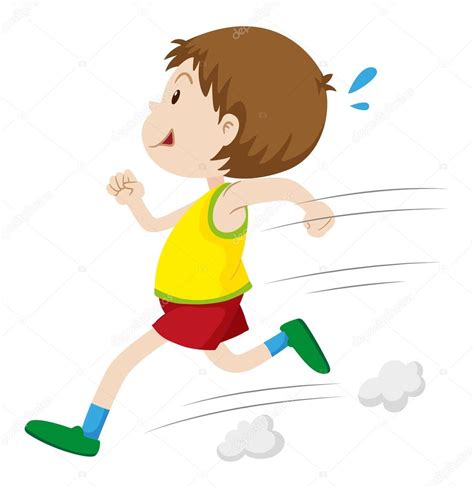 Niño Corriendo Rápido — Archivo Imágenes Vectoriales © Blueringmedia