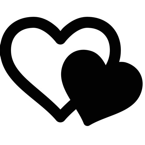 Collection Of Two Black Heart PNG PlusPNG