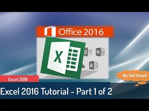 Excel Tutorial 2016 Excel Part 1 Of 2 Beginner To Intermediate