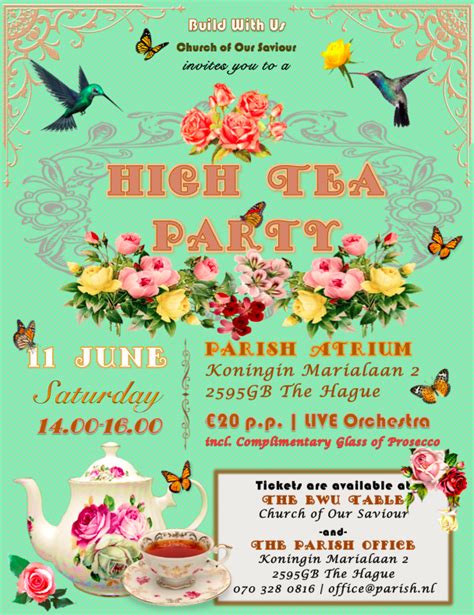 Poster High Tea Party 110616 Diplomat Magazine