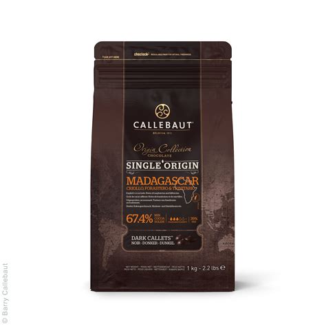 Barry Callebaut Origine Madagascar Dark Chocolate Callets 1kg 22lbs