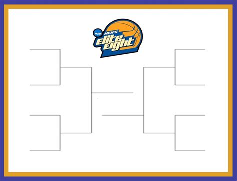 The Printable Elite Eight Bracket Youll Need For March Madness 2021