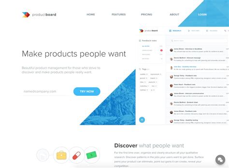 Product management software | productboard. #landing @productboard - Daily UI Design Inspiration ...