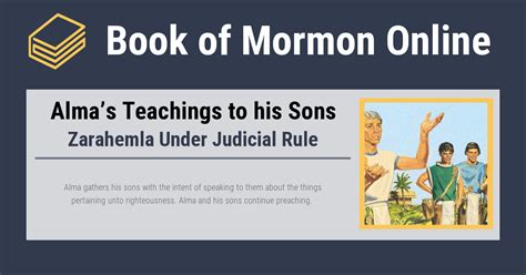 Almas Teachings To His Sons Book Of Mormon Online