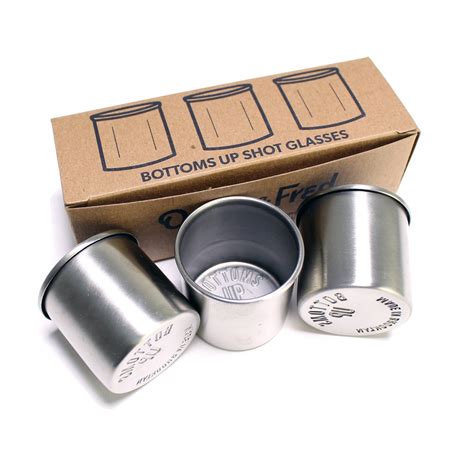 Bottoms Up Stainless Steel Shot Glasses