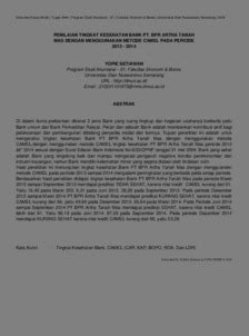 Bpjs kesehatan sebagai badan pelaksana merupakan badan hukum publik yang dibentuk untuk menyelenggarakan program jaminan kesehatan bagi seluruh rakyat indonesia. PENILAIAN TINGKAT KESEHATAN BANK PT. BPR ARTHA TANAH MAS ...