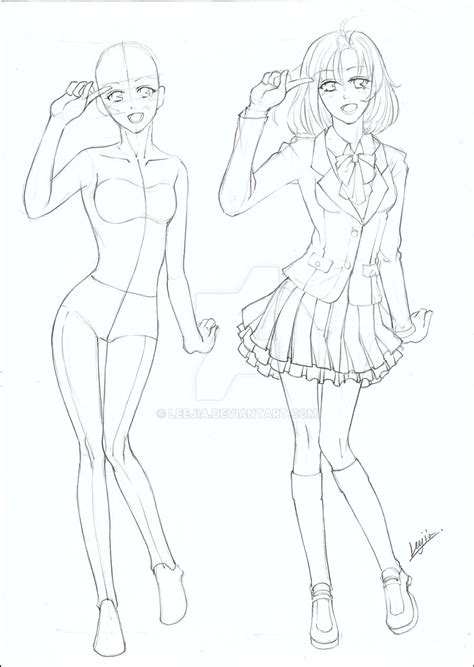 How To Draw Manga Pose By Leejia On Deviantart