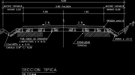Section Of Road In Autocad Download Cad Free 24674 Kb
