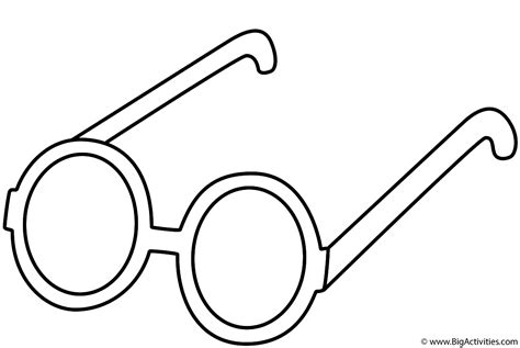 Gambar Glasses Coloring Page Clothing Eyeglasses Pages Di Rebanas Rebanas