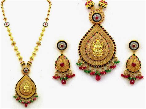 Jewellery Designs 22 Karat Gold Temple Jewellery Set